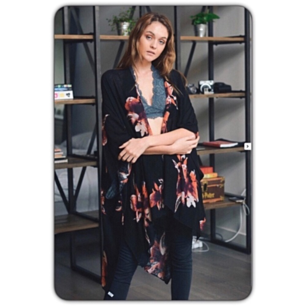 Bohemian Chic Kimono Wrap Coverup O/S - Picture 5 of 8